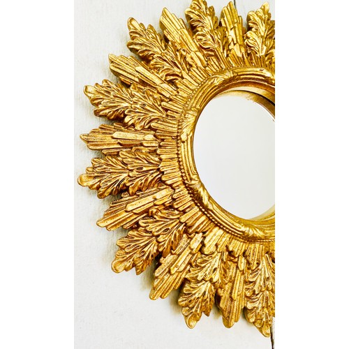 369 - CONVEX WALL MIRRORS, a collection of nine, Regency style, gilt frames, of various designs and sizes,... 