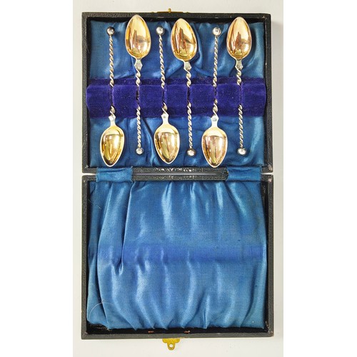 19 - A COLLECTION OF ASSORTED BOXED STERLING SILVER TEA AND COFFEE SPOONS, by Mappin and Webb, and variou... 