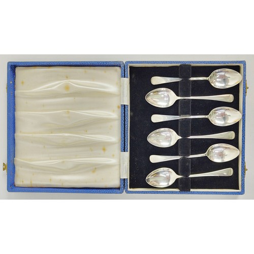 19 - A COLLECTION OF ASSORTED BOXED STERLING SILVER TEA AND COFFEE SPOONS, by Mappin and Webb, and variou... 