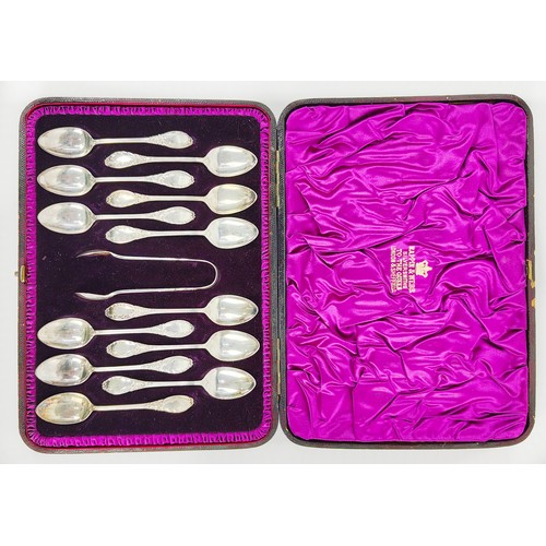 19 - A COLLECTION OF ASSORTED BOXED STERLING SILVER TEA AND COFFEE SPOONS, by Mappin and Webb, and variou... 