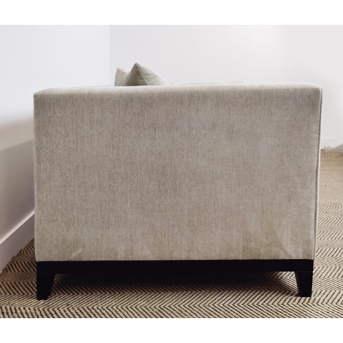 316 - BESPOKE SOFA LONDON SOFA, grey fabric upholstered, 160cm W x 86cm D x 74cm H approx.