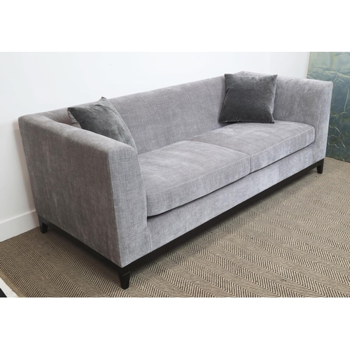 317 - BESPOKE SOFA LONDON SOFA, grey upholstery, 200cm x 86cm x 74cm H.