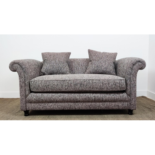 319 - SOFA, grey fabric upholstered, 175cm W x 100cm D x 70cm H.