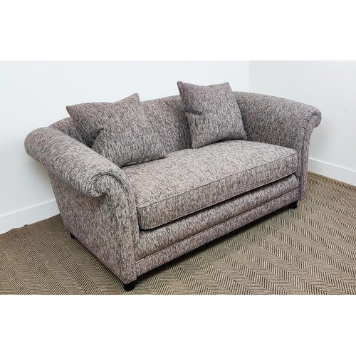 319 - SOFA, grey fabric upholstered, 175cm W x 100cm D x 70cm H.