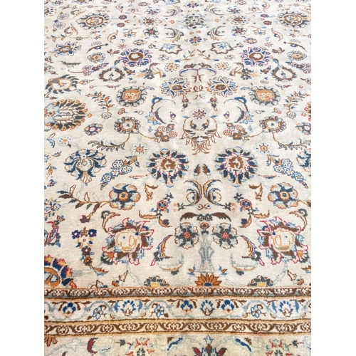 111 - ANTIQUE PERSIAN KASHAN CARPET, 390cm x 307cm.