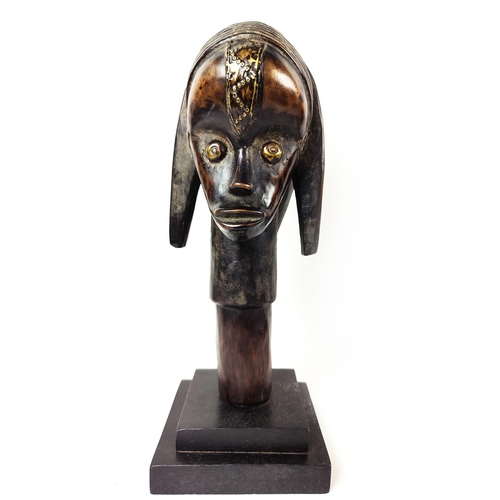 13 - THREE FANG HEADS (Gabon). (3)