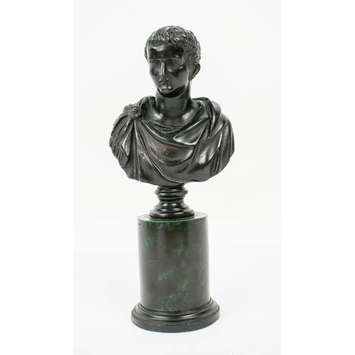 6 - BRONZE BUST OF THE DUKE OF WELLINGTON, signed to the reverse C. Marochetti pub'd November 4th 1852 o... 