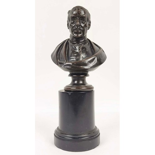 6 - BRONZE BUST OF THE DUKE OF WELLINGTON, signed to the reverse C. Marochetti pub'd November 4th 1852 o... 