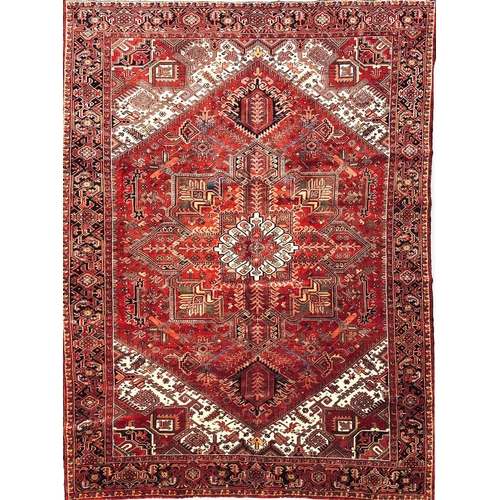 106 - MID 20TH CENTURY PERSIAN HERIZ CARPET, 387cm x 297cm.