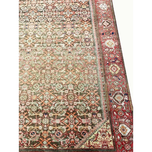 116 - ANTIQUE PERSIAN MALAYER RUG, 200cm x 135cm.