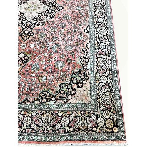 117 - FINE KASHMIR SILK CARPET, 310cm x 212cm.