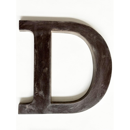 152 - LETTERS, twenty one early 20th century metal sign letters, 23cm H. (21)