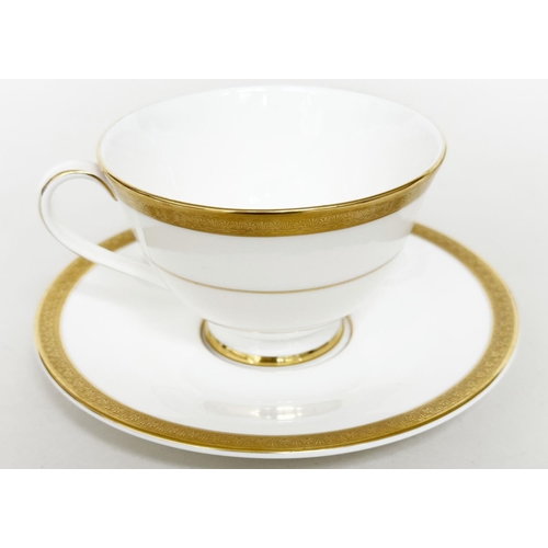 156 - DINNER SERVICE, English Bone China Royal Worcester 'Royal Gold', a large service including eighteen ... 