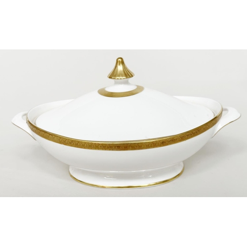 156 - DINNER SERVICE, English Bone China Royal Worcester 'Royal Gold', a large service including eighteen ... 