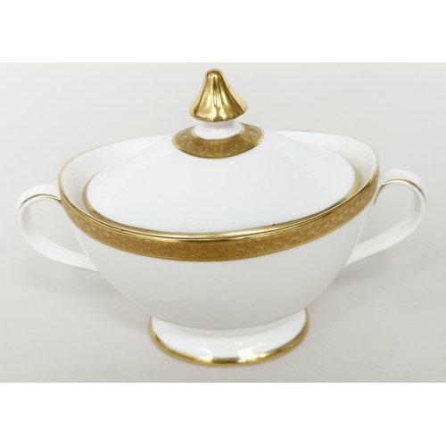 156 - DINNER SERVICE, English Bone China Royal Worcester 'Royal Gold', a large service including eighteen ... 