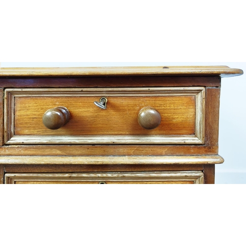 219 - PEDESTAL DESK, Victorian mahogany, circa 1870, with green leather top above nine drawers on castors,... 