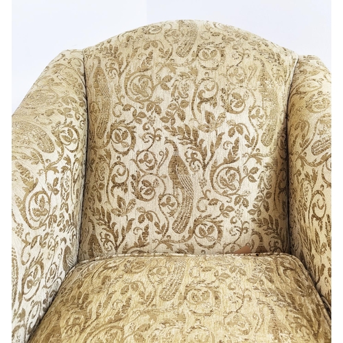 226 - ARMCHAIR, with carved supports, 81cm W x 96cm H.