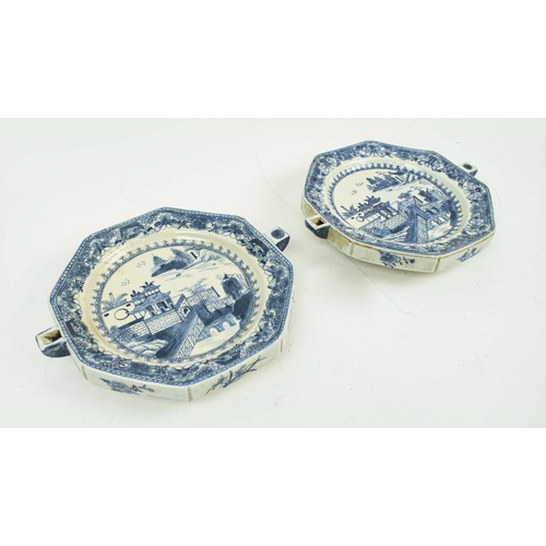 30 - CHINESE EXPORT PORCELAIN PLATE WARMERS, a pair, a collection of fifteen ink pots, baluster vase,  GU... 