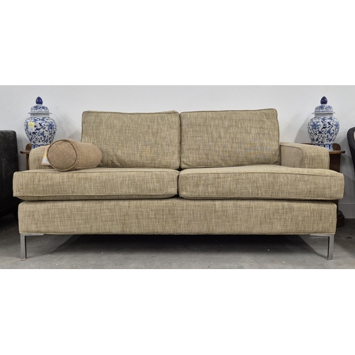 315 - DELCOR MONACO SOFA, in a Manuel Canovas linen upholstery, 180cm W approx.