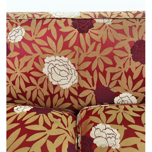 403 - HEALS ODEON SOFA, in a floral fabric, 242cm L x 90cm D x 68cm H.