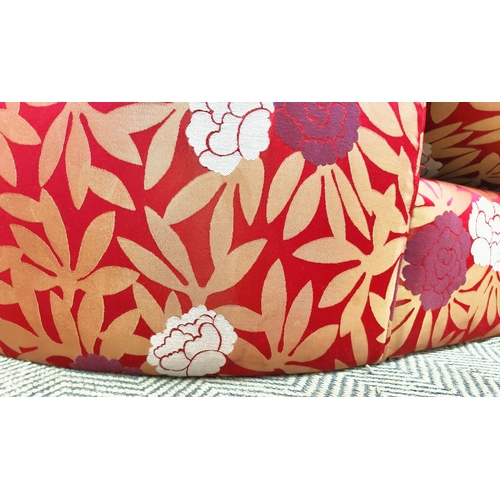 403 - HEALS ODEON SOFA, in a floral fabric, 242cm L x 90cm D x 68cm H.