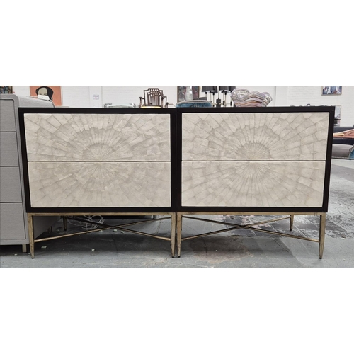 406 - BERNHARDT ADAGIO NIGHT STANDS, a pair, 76cm x 48cm x 77cm. (2)