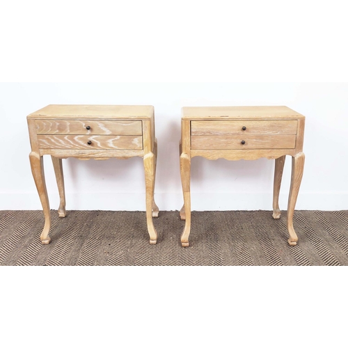 416 - LOAF SIDE TABLES, a pair, 59cm x 33cm x 68.5cm approx. (2)