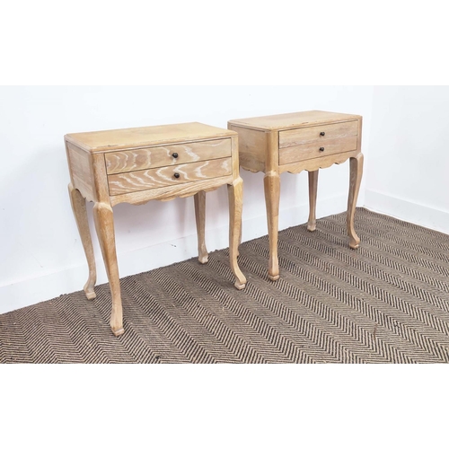 416 - LOAF SIDE TABLES, a pair, 59cm x 33cm x 68.5cm approx. (2)