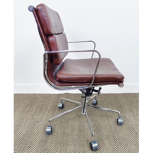 432 - AFTER CHARLES & RAY EAMES SOFT PAD STYLE CHAIR, 93.5cm H at tallest.