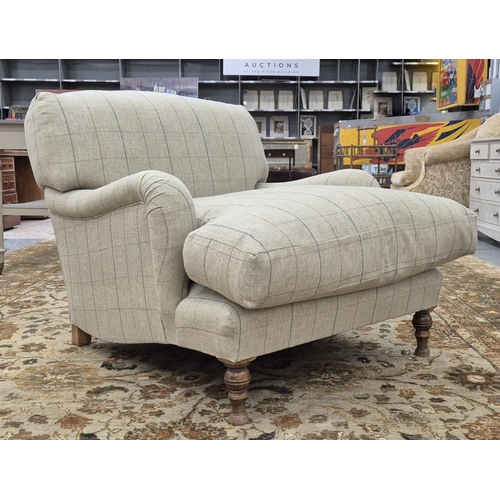 434 - ARMCHAIR, Howard style, 90cm W x approx.