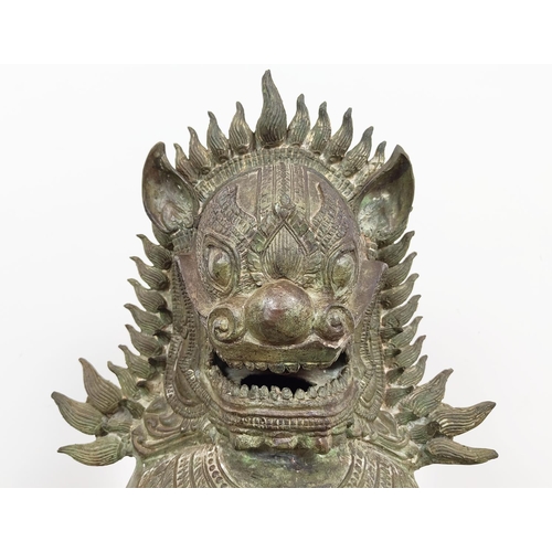 480 - CHINESE STYLE FOO DOG, bronze, of large proportions, 101cm H x 46cm x 62cm.