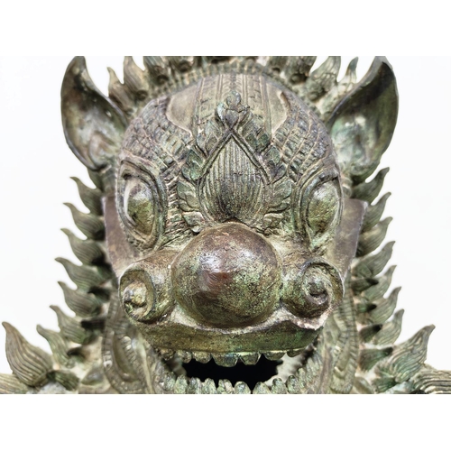 480 - CHINESE STYLE FOO DOG, bronze, of large proportions, 101cm H x 46cm x 62cm.