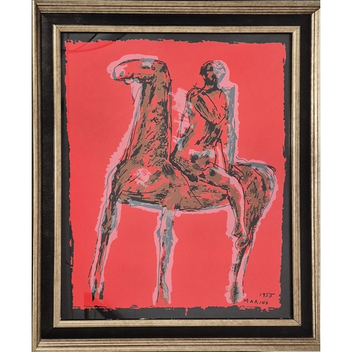 84 - MARINO MARINI 'The Rider', 1955, lithograph, signed and dated in the plate, 67cm x 51cm, framed and ... 