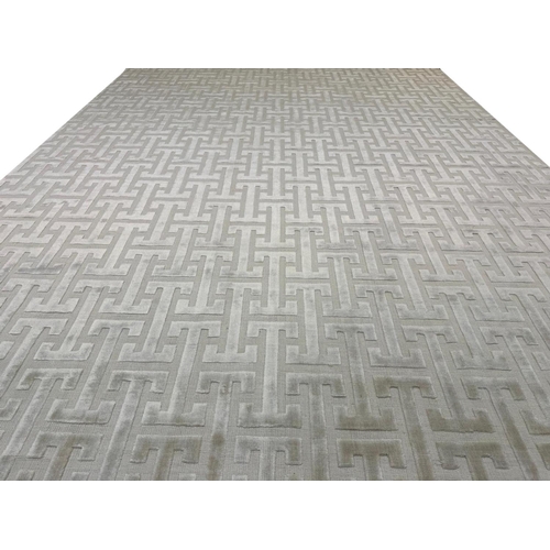 104 - CONTEMPORARY ART DECO DESIGN BAMBOO SILK CARPET, 350cm x 250cm.