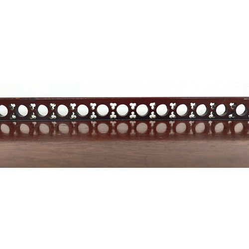 283 - COFFEE TABLE, mahogany with a pierced gallery, 62cm x 92cm x 51cm H.