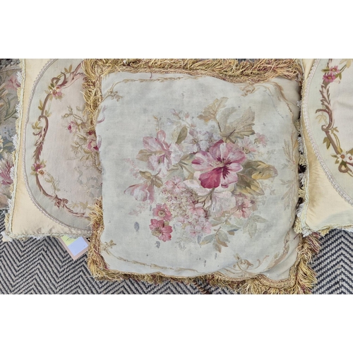 27 - FRENCH AUBUSSON TAPESTRY CUSHIONS, eight. (8)