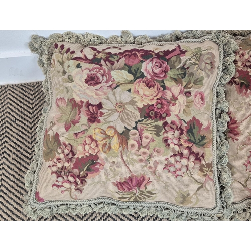 27 - FRENCH AUBUSSON TAPESTRY CUSHIONS, eight. (8)