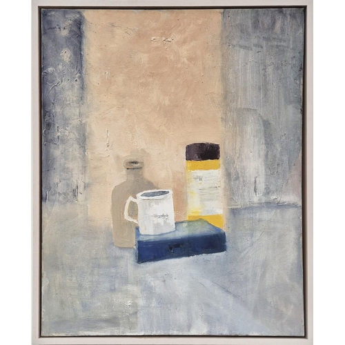 54 - CHRISTOPHER MALLINSON, 'Still Life', oil on canvas, 76cm x 61cm, framed.