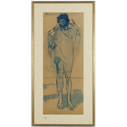 67 - PABLO PICASSO, Le Fou, lithograph & pochoir, signed in the plate, 1963, pencil numbered edition: 500... 