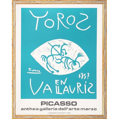 71 - PABLO PICASSO, 'En Vallauris' lithographic poster, 56cm x 71cm, framed.