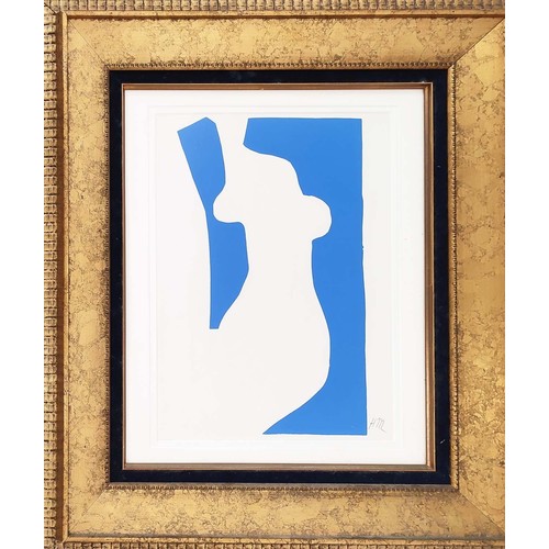 75 - HENRI MATISSE, Neu Bleu VII lithograph, 34cm x 25cm, framed. (Subject to ARR - see Buyers Conditions... 