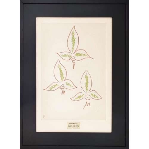 78 - HENRI MATISSE, 'Poemes - Charles D'Orleans' lithograph, 37cm x 25cm, framed.