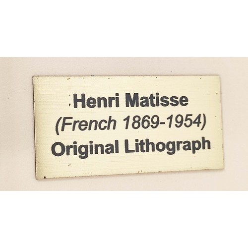 78 - HENRI MATISSE, 'Poemes - Charles D'Orleans' lithograph, 37cm x 25cm, framed.