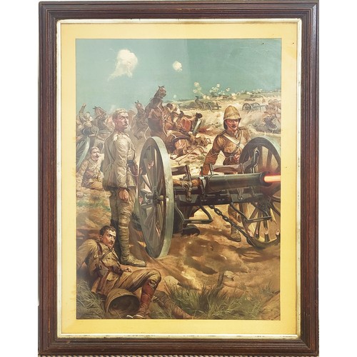 41A - AFTER RICHARD CATON WOODVILLE (1856-1927), 'The last shot at Colenso', print, 75cm x 55cm, framed.