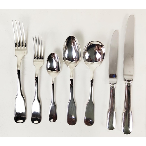 10 - GUY DEGRENNE CANTEEN OF CUTLERY, silver plated, comprising twelve dinner knives, twelve dinner forks... 