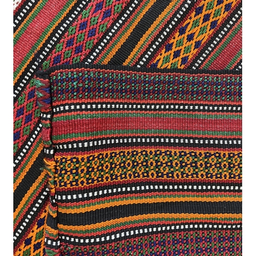 100 - PERSIAN SHIRAZ KILIM, 250cm x 191cm.