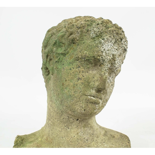 11 - GARDEN BUST, Greek style antiquity, 28cm H.