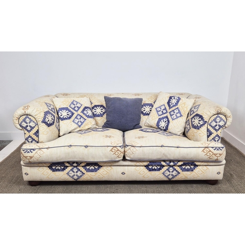 136 - CHESTERFIELD SOFA, ensuite with previous lot, 198cm W.