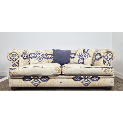 136 - CHESTERFIELD SOFA, ensuite with previous lot, 198cm W.