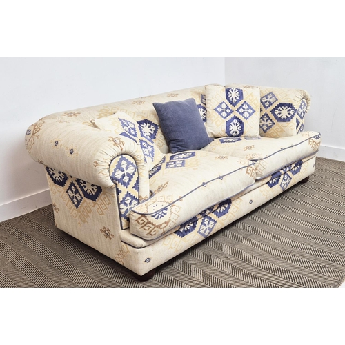 136 - CHESTERFIELD SOFA, ensuite with previous lot, 198cm W.